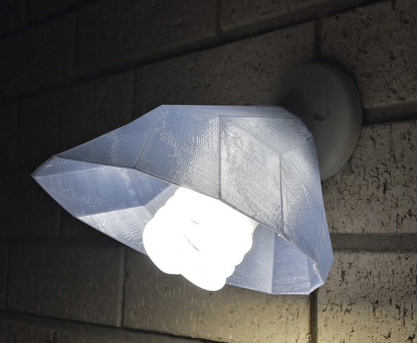 Twisting Lofted Cover for Angled Wall Light 3D Print 398476