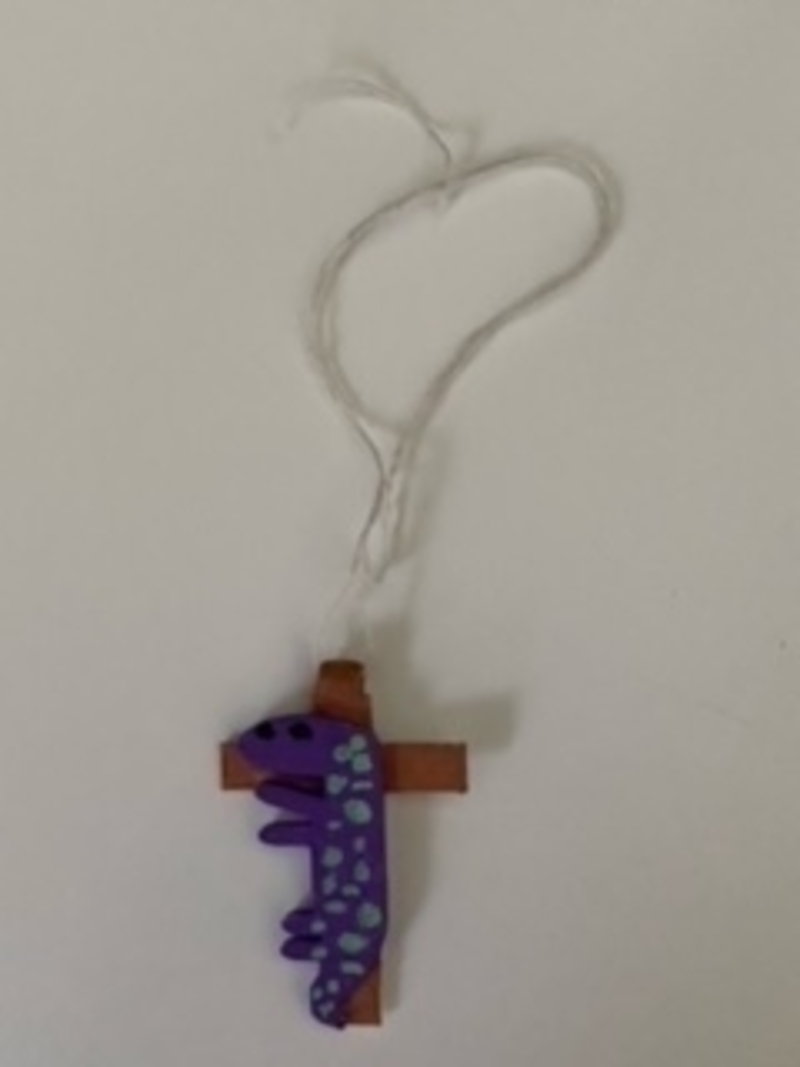 Motivational Lizard On A Cross