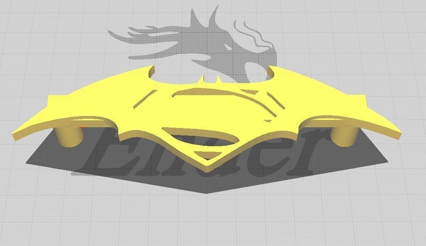 Batman & Superman Logo drawer handle 3D Print 398602