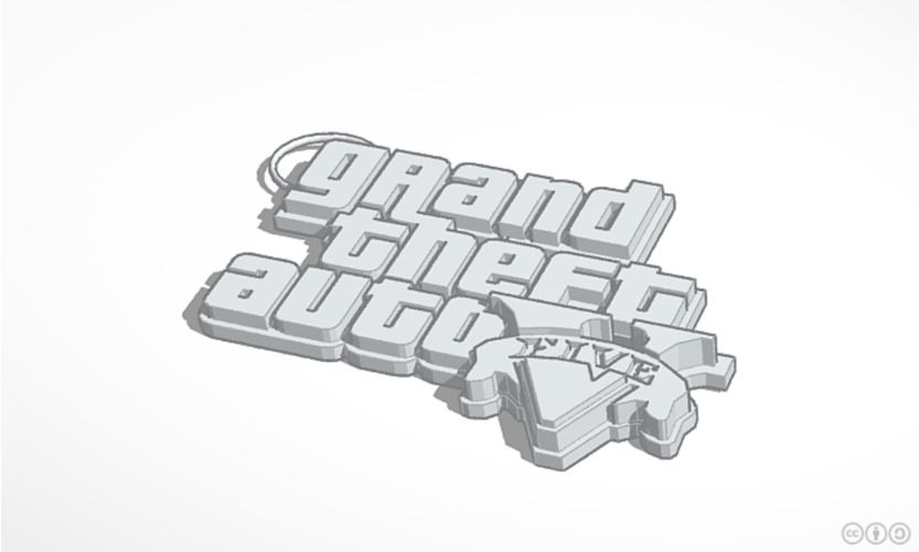 GTA5 key chain 3D Print 398642