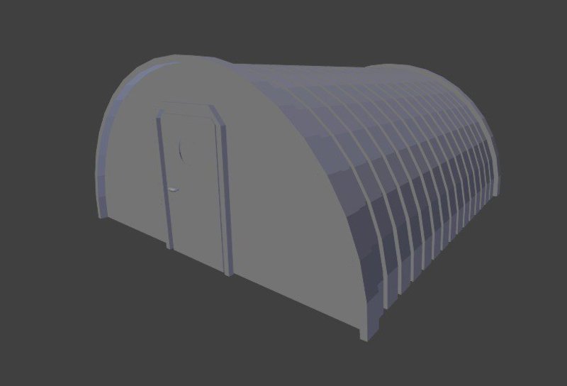 Half Round Work Shed