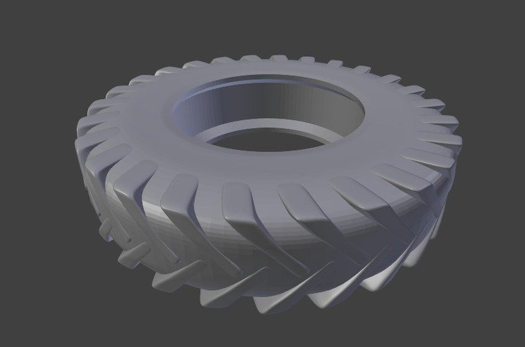 Worn Out Tractor Tire 3D Print 39871