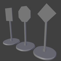 Small Road signs 3D Printing 39873