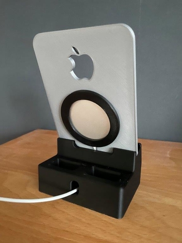 iPhone 12 stand with MagSafe Charger 3D Print 398746