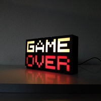 Small Game Over lamp 3D Printing 398777