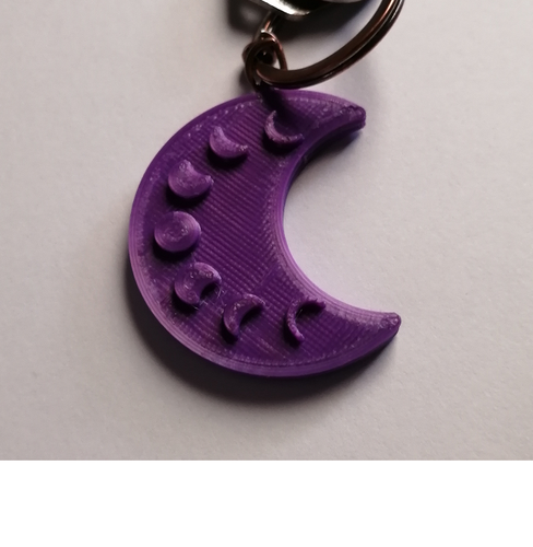 moon key chain 3D Print 398985