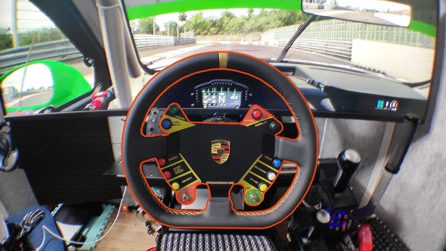 DIY Porsche 911 GT3 R Style Button Plate 3D Print 399008