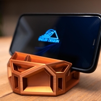 Small Low Poly / Art Deco Phone Holder  3D Printing 399023