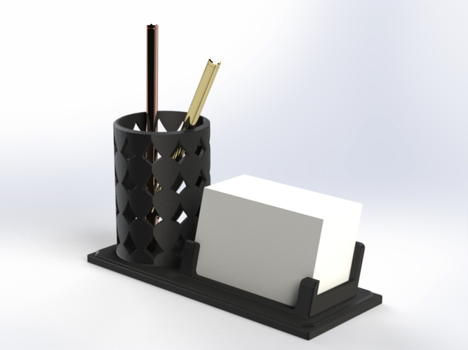 Pen holder and business card 3D Print 399035