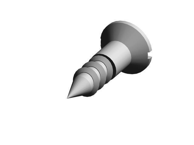 Slotted countersunk (flat) head wood screws