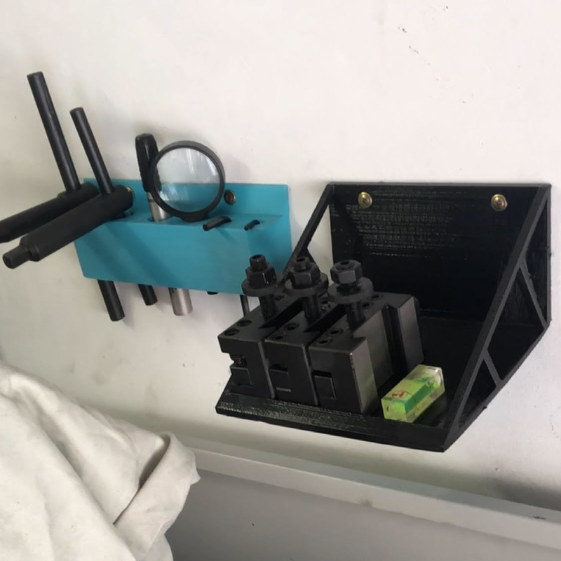 Lathe Toolholder (Angled Shelf) - Easy Print