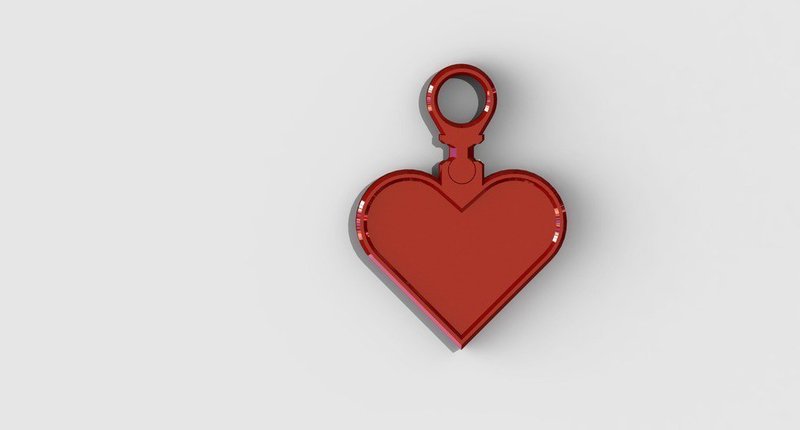 valentine's heart keychain
