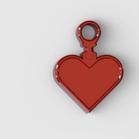 Small valentine's heart keychain 3D Printing 39930