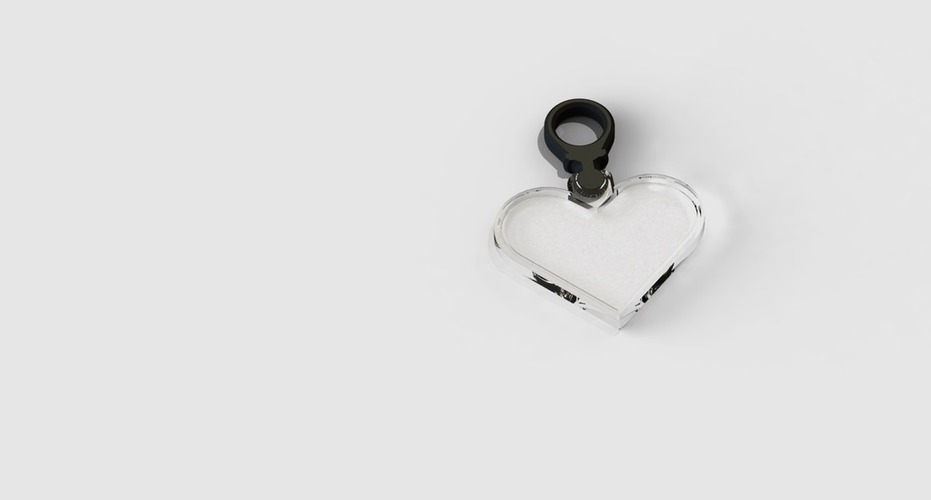 valentine's heart keychain 3D Print 39931