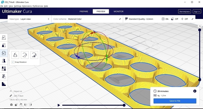 7x14 18650 Battery Holder