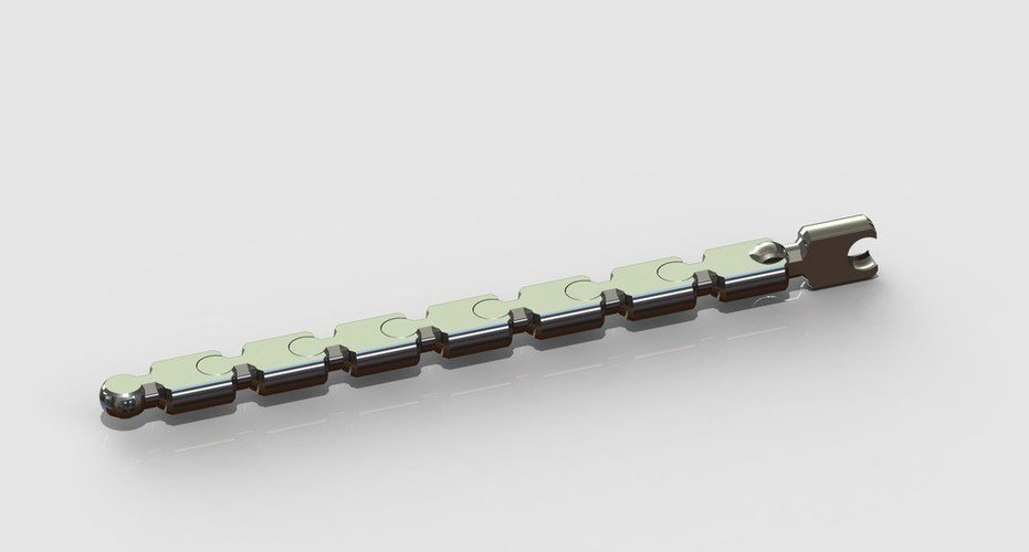 modular (key)chain - remix of:carlok's "Modular "snake" keychain 3D Print 39935