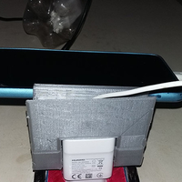 Small WALL DESK PHONE HOLDER CAN BE ATTACHED TO THE CHARGER 3D Printing 399407