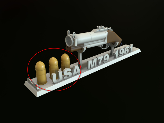 USA 40mm Grenade M381 1/6 scale 12 inch figure 3D Print 399423