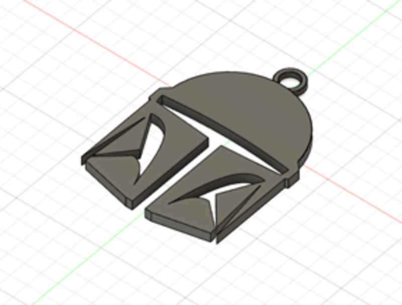 The Mandalorian Helmet Keychain