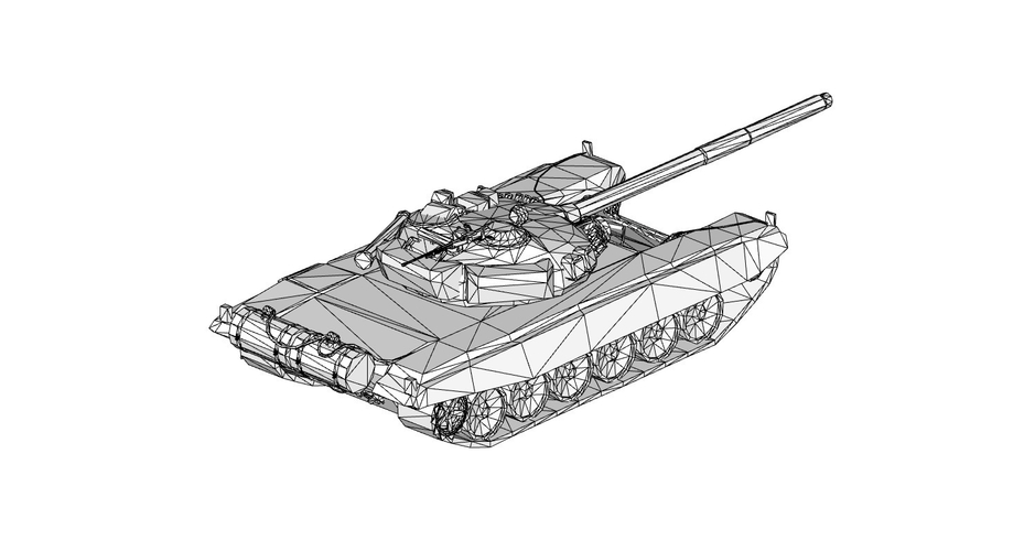 tank T-72 3D Print 399522