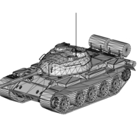 Small tank T-62 3D Printing 399564