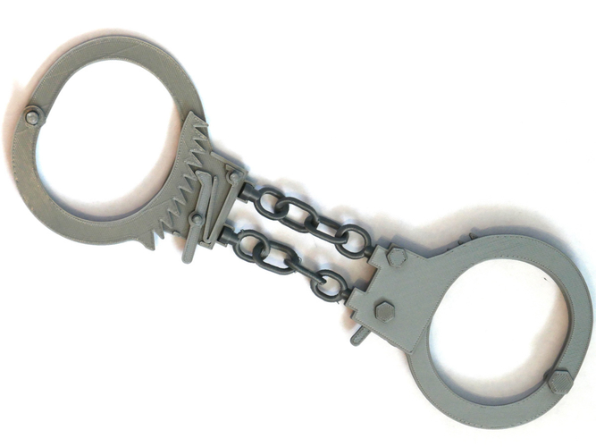 Keyless Toy Handcuffs – Fully Printable 3D Print 400012