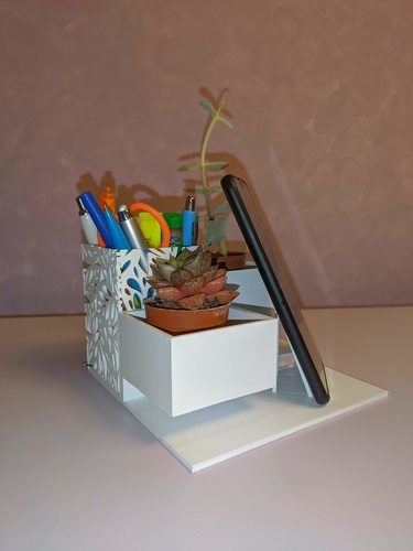 Desktop Organizer Leaves pattern 3D Print 400165