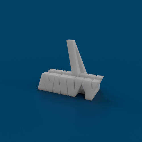 Simple NAVY phone stand 3D Print 400193
