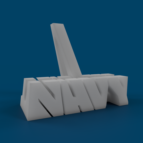 Simple NAVY phone stand 3D Print 400200