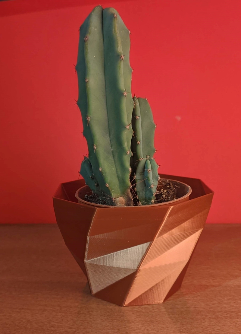 Low poly vase planter