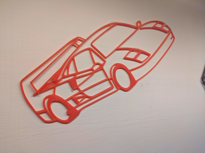 Ferrari F40 wall art 3D Print 400219