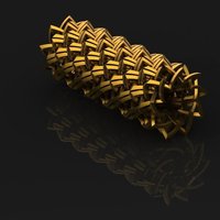 Small Round Chainmail(only printable using a support material) 3D Printing 40031