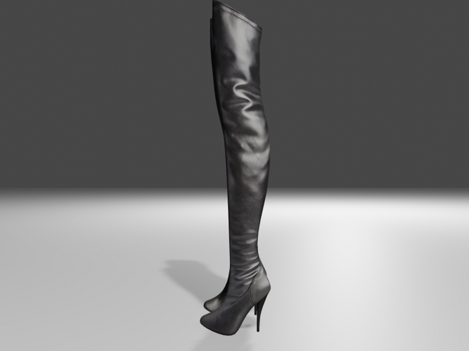 Woman Leather Boots 3D Print 400340