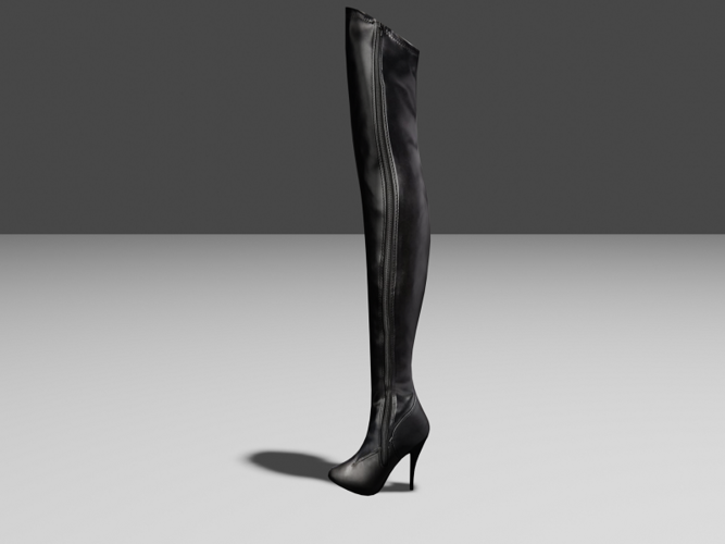 Woman Leather Boots 3D Print 400347