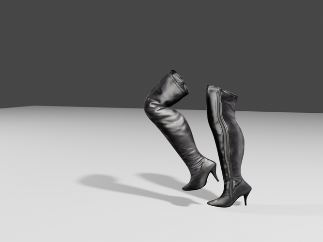 Woman Leather Boots 3D Print 400349