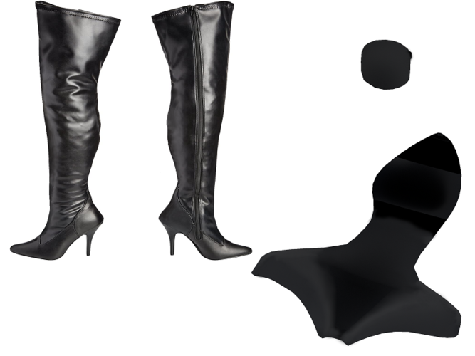 Woman Leather Boots 3D Print 400353
