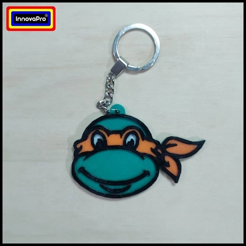 90´s Ninja Turtle Keychain (2x1) 3D Print 400448