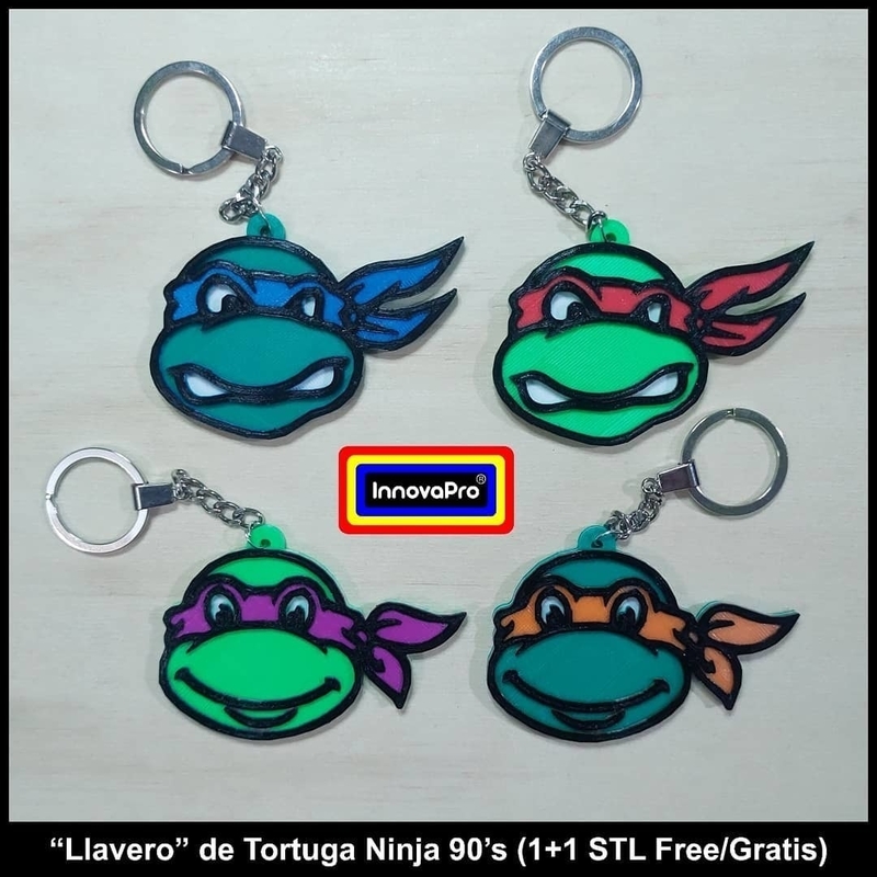 90´s Ninja Turtle Keychain (2x1)