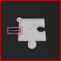 2/4 Female Puzzle Keychain - Thumbnail 1