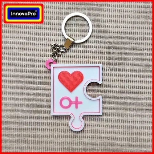 2/4 Female Puzzle Keychain