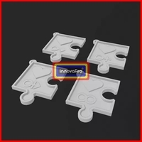 4 Pieces of Puzzle Keychain - Thumbnail 2