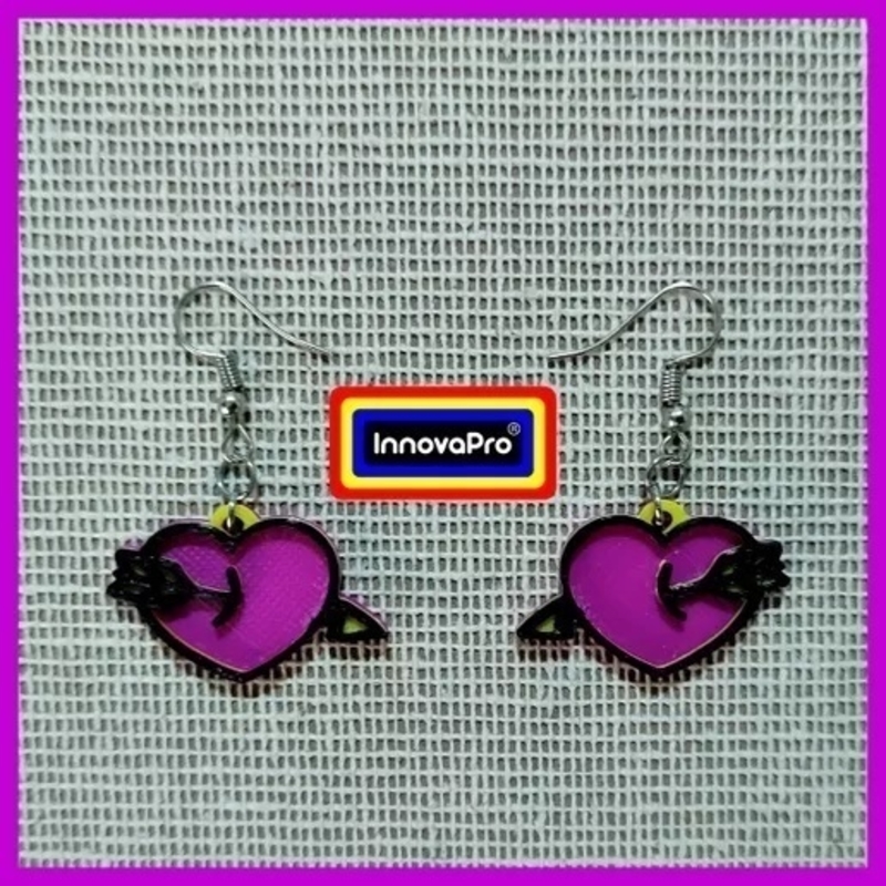 Crossed Heart Earrings