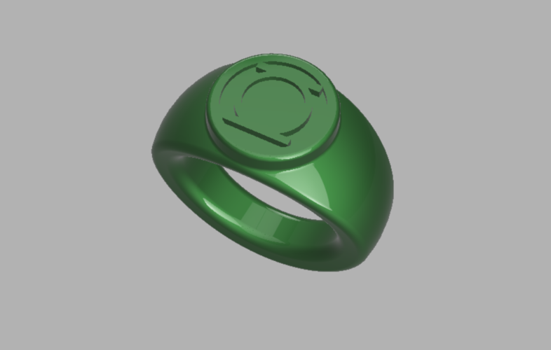 Green Lantern Ring 3D Print 400591