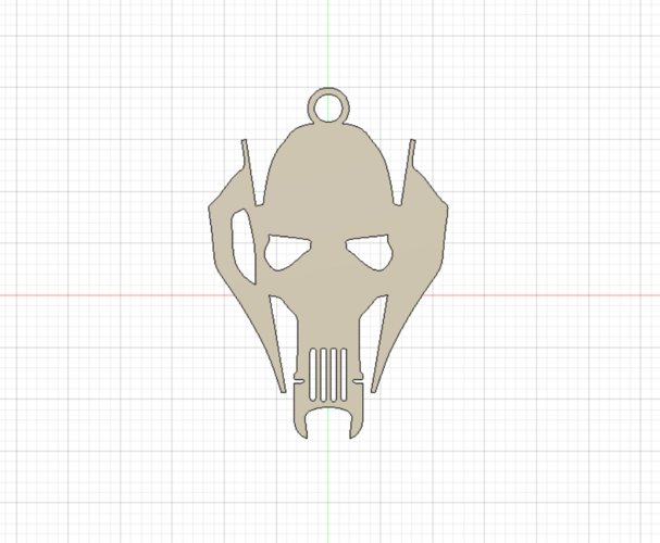General Grievous Head Keychain - Star Wars 3D Print 400638