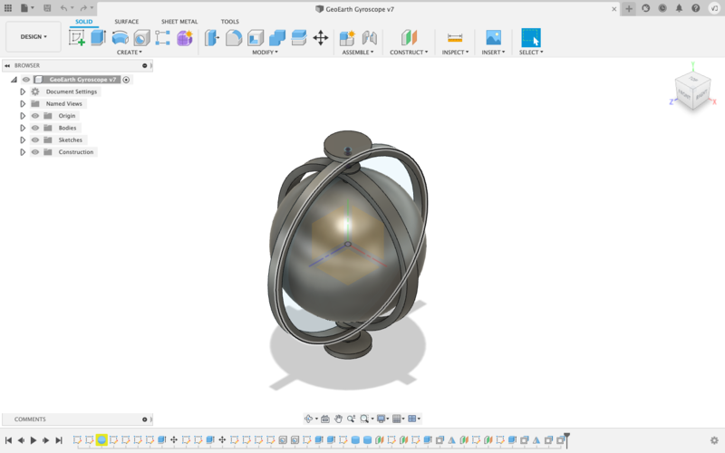 GeoEarth Gyroscope 3D Print 400736