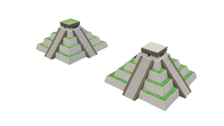 Aztec Temple Plant Pot 3D Print 400744