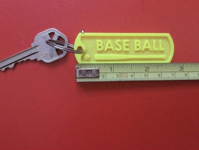 Base Ball Key Chain (or Luggage Tag)  3D Print 400776