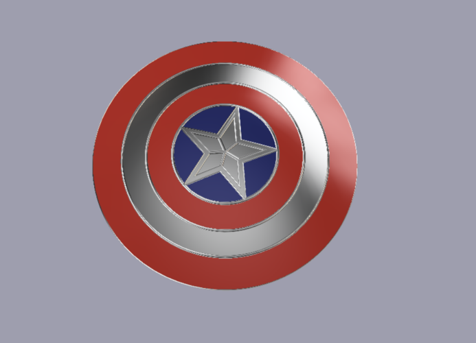 Captain America Shield Small Simple 3D Print 400900