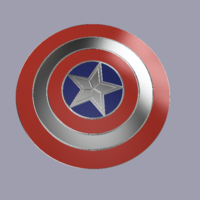 Small Captain America Shield Small Simple 3D Printing 400900