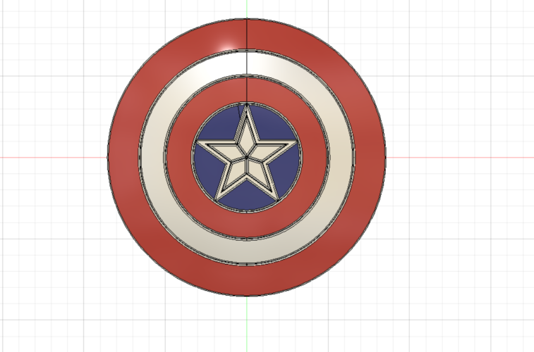 Captain America Shield Small Simple 3D Print 400901